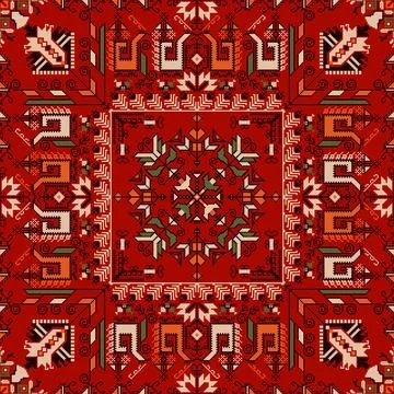 Traditional Bulgarian embroidery vector pattern Stock Illustration