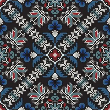 Traditional Bulgarian embroidery vector pattern 库存插图