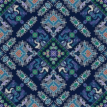 Traditional Bulgarian embroidery vector pattern 库存插图