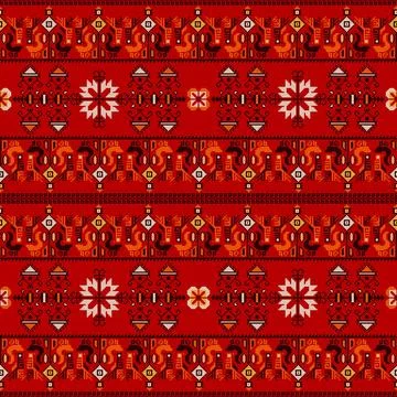 Traditional Bulgarian embroidery vector pattern 库存插图
