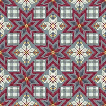 Traditional Bulgarian embroidery vector pattern Stock Illustration