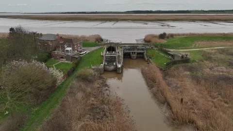 Traditional canal lock Stock Footage 238006592