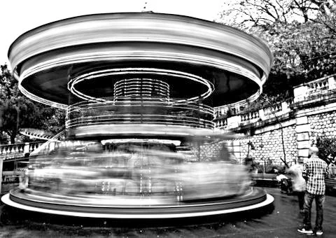 Traditional carousel in Paris Stock Photos