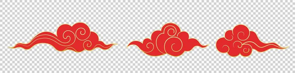 Traditional Chinese auspicious cloud pattern Illustrazione stock