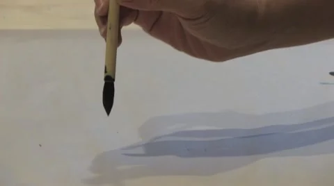 Traditional Chinese calligraphy Stock Footage 45987215