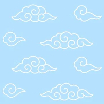 Traditional Chinese cloud pattern イラスト素材