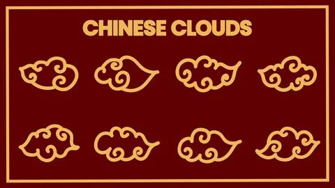 Traditional Chinese cloud vector illustration Stock Illustration
