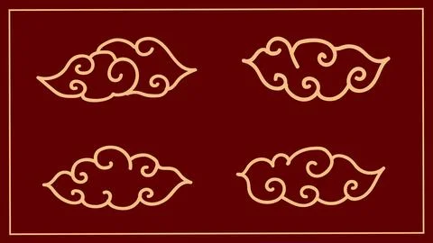 Traditional Chinese cloud vector illustration Stock Illustration