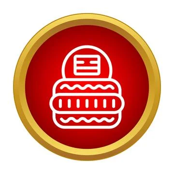 Traditional chinese coin stack icon with good fortune 库存插图
