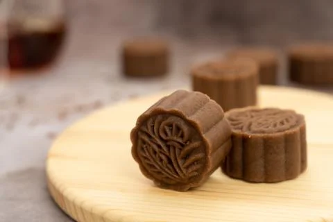Traditional Chinese mocha mooncake Foto stock