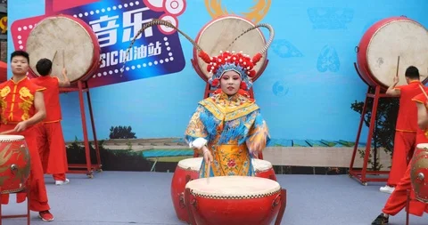 Tambor de ópera tradicional chinesaTambor de ópera tradicional chinesa  