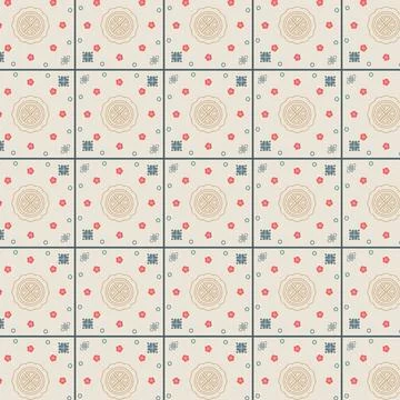 Traditional Chinese seamless pattern for your design. Geometric pattern Stock Illustration