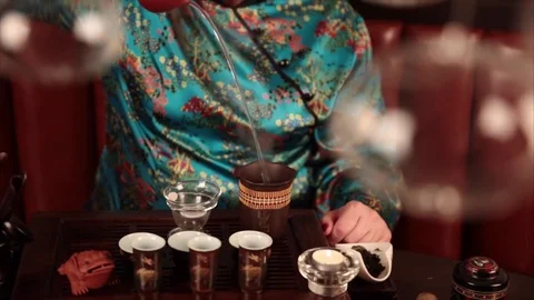 Traditional chinese tea ceremony Stock Footage 84948522