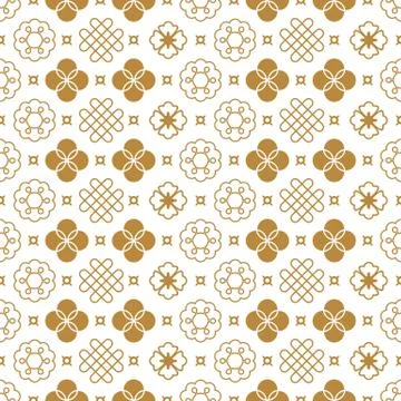 Traditional chinese vector seamless patterns for new year greeting card. Stock Illustration
