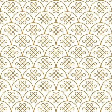 Traditional chinese vector seamless patterns for new year greeting card. Stock Illustration