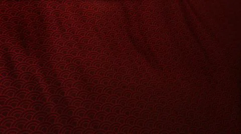 Traditional Chinese Wave Pattern Cloth イラスト素材