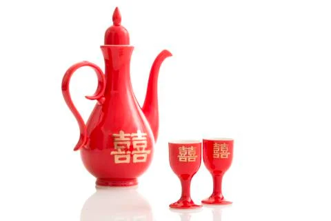 Traditional Chinese wedding elements 스톡 사진