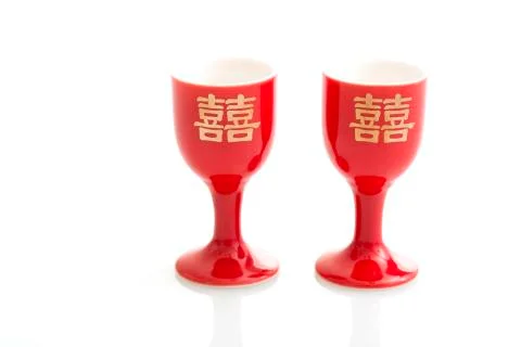 Traditional Chinese wedding elements Fotos Stock