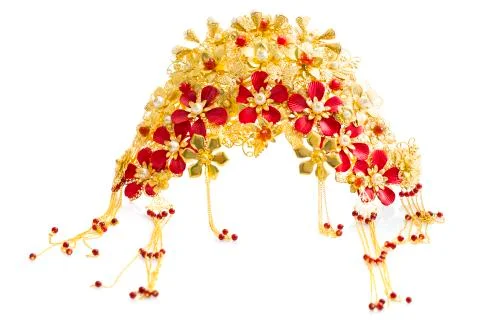 Traditional Chinese wedding elements Stockfoto's