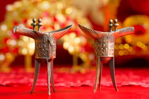 Traditional Chinese wedding elements 스톡 사진