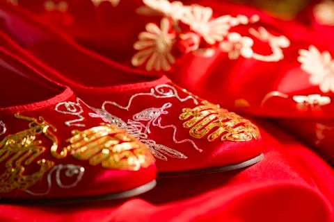 Traditional Chinese wedding elements Fotos Stock