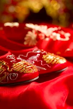 Traditional Chinese wedding elements Foto stock