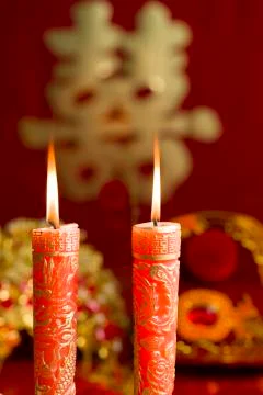 Traditional Chinese wedding elements Stockfoto's