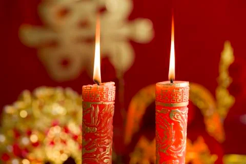 Traditional Chinese wedding elements 스톡 사진