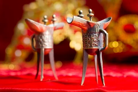 Traditional Chinese wedding elements Stock Photos