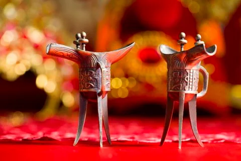 Traditional Chinese wedding elements Stock Photos
