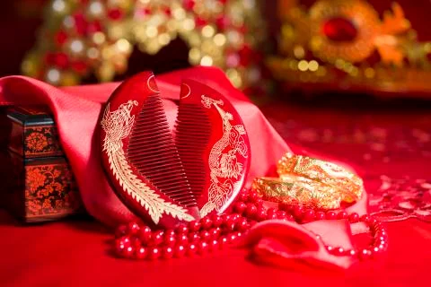 Traditional Chinese wedding elements 写真素材