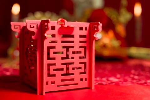 Traditional Chinese wedding elements Stock Photos