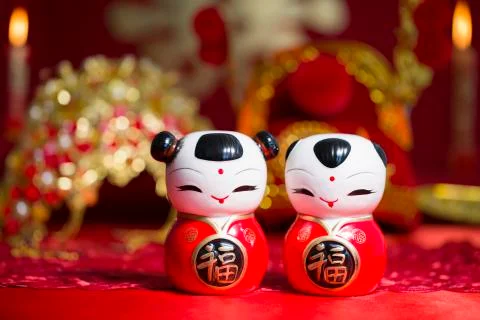 Traditional Chinese wedding elements Foto stock