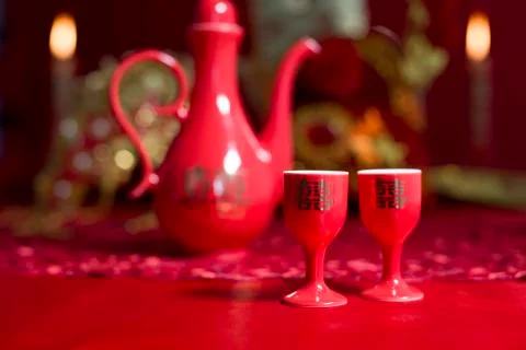 Traditional Chinese wedding elements Fotos Stock