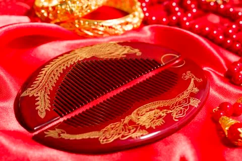 Traditional Chinese wedding elements 스톡 사진