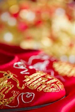 Traditional Chinese wedding elements Stock Photos