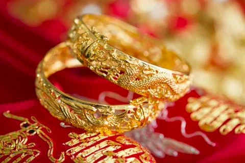 Traditional Chinese wedding elements Stock Photos