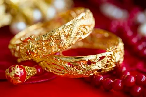 Traditional Chinese wedding elements 스톡 사진