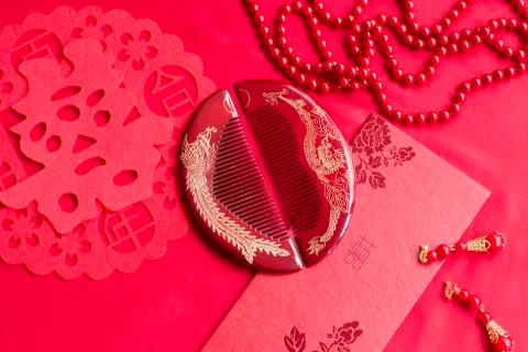 Traditional Chinese wedding elements Fotos Stock