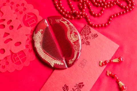 Traditional Chinese wedding elements Fotos Stock