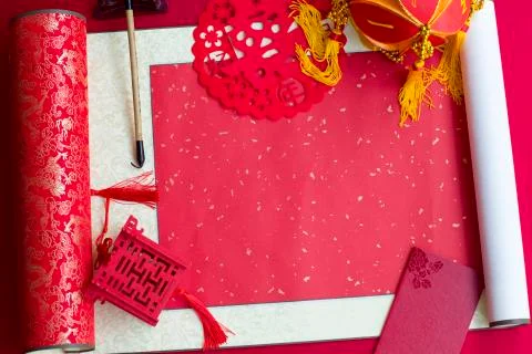 Traditional Chinese wedding elements 스톡 사진