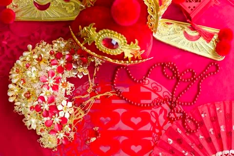 Traditional Chinese wedding elements 写真素材