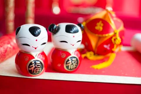 Traditional Chinese wedding elements 스톡 사진