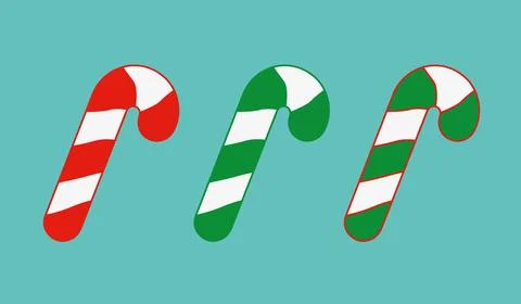 Traditional christmas candy cane. Vector stock illustration. Stock-Illustration