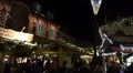 Traditional christmas fair with carousel and chains-of-light HD Footage