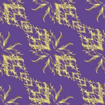 Traditional classic vector golden pattern. Oriental ornament in the style of bar Stock Illustration