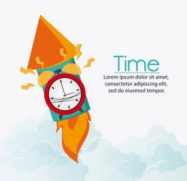 Traditional clock firework and time design イラスト素材