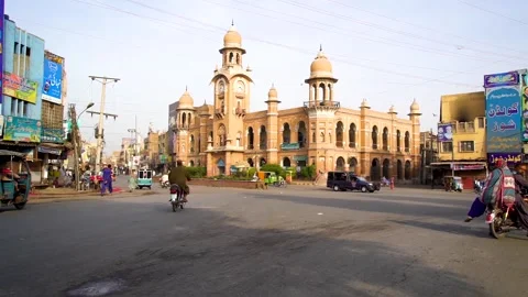 Traditional clock tower in Multan, Pakistan (2) Stock Footage 199273477