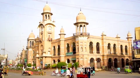 Traditional clock tower in Multan, Pakistan Stock Footage 199273495