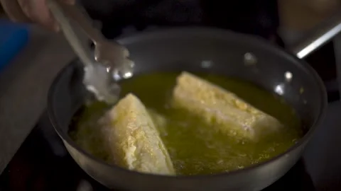 Traditional cod fish fry in restaurant Stock Footage 278235398